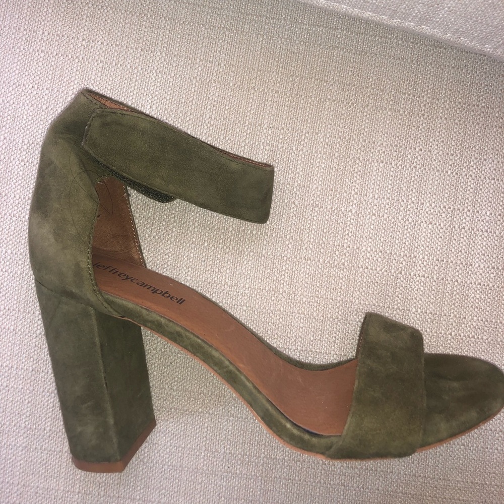 Jeffrey Campbell  ankle heels wrap olive g…